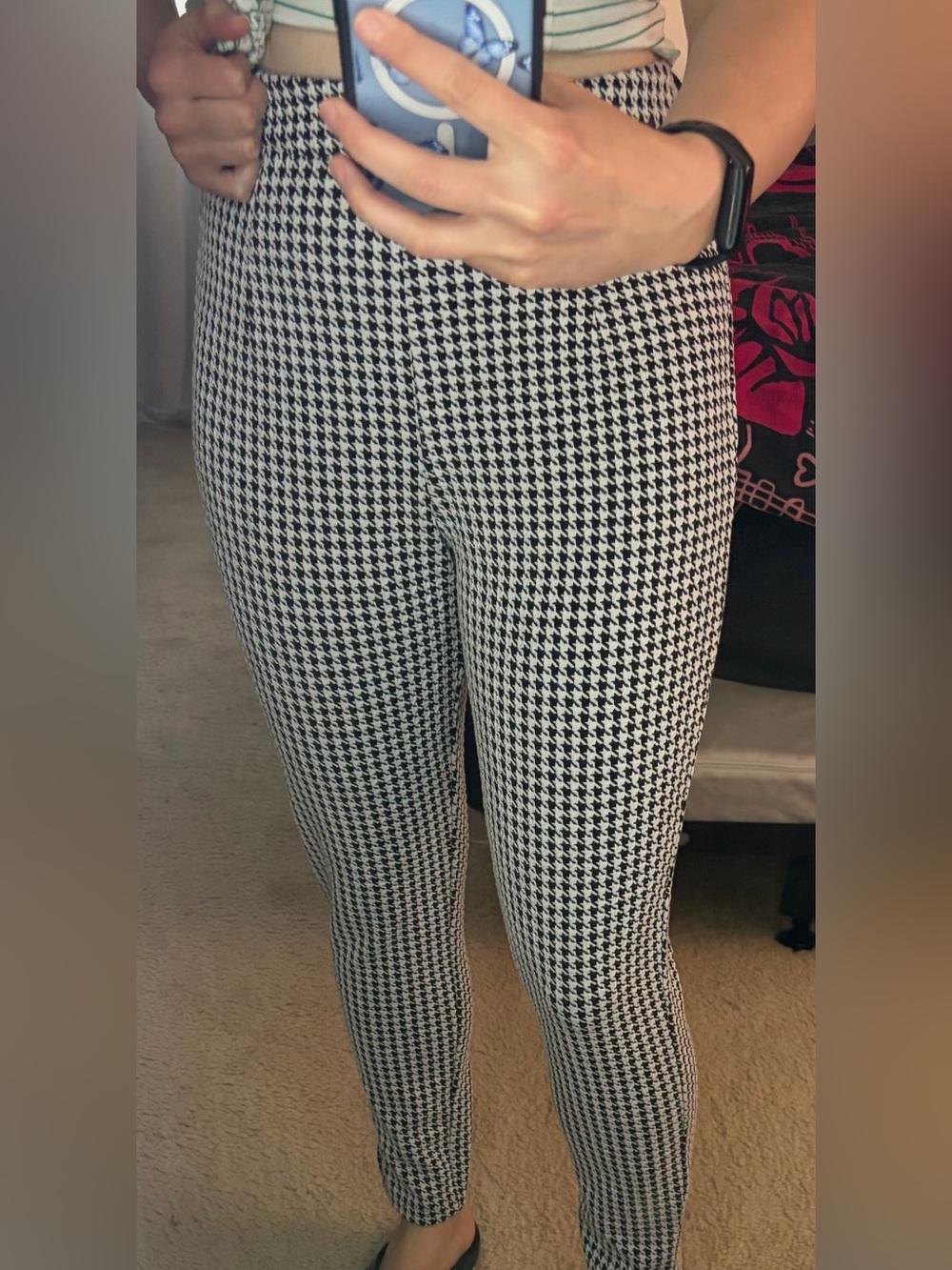 Voodoo Vixen houndstooth dogtooth pants S small UK 8 US 4